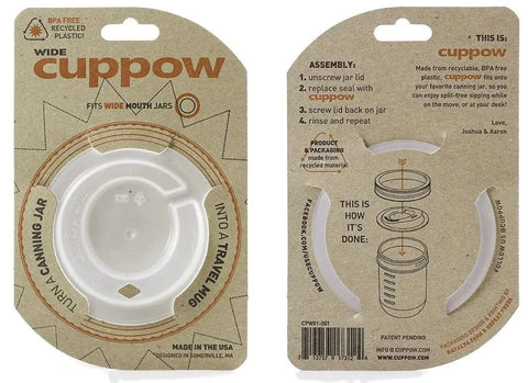 Wide Mouth Cuppow Drinking Lid