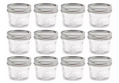 Case of 12 4oz Mason Jars