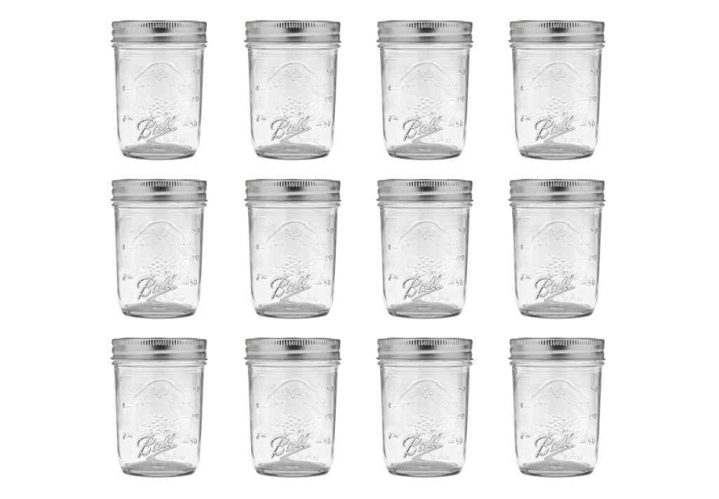 Case of 12 8oz Mason Jars