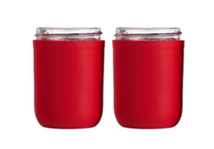 Valentine's Day Set of Two 16oz Silicone Mason Jar Koozies