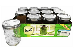 Case of 12 8oz Mason Jars